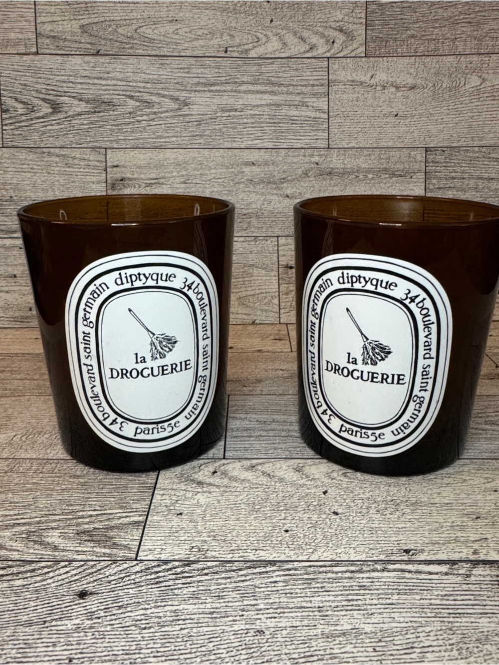 diptyque La Droguerie Glass Candle Holders - Set of 2